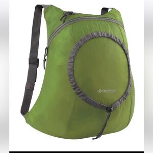 Day pack Olive Green Drawstring Backpack with emergency blanket light weight
